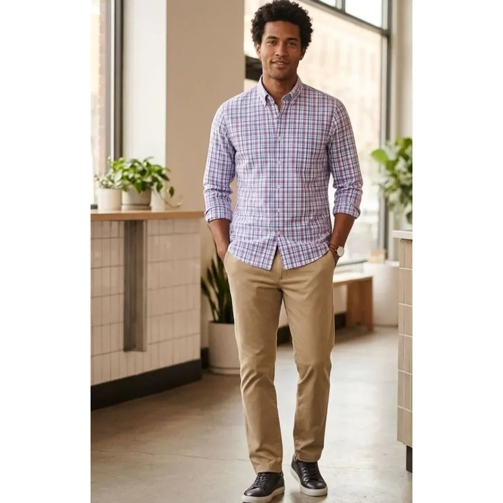 J. Crew Plaid Button Down Long Sleeve Shirt Men's Size XL